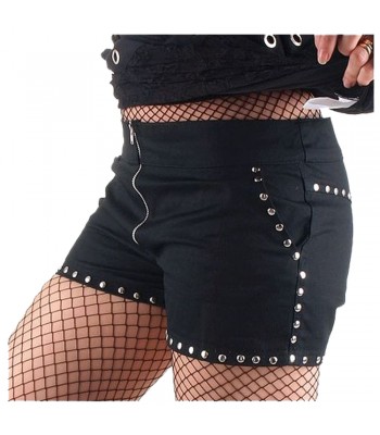 Women Gothic Short Black Festi Shorts Multi Pocket Military Cargo Short High Waist Shorts